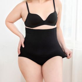 New Silicone Design Breathable High-Waisted Shaping Panties (Option: Black-S)